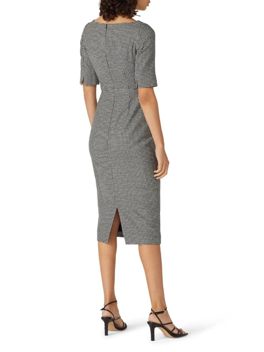 RTR L.K. Bennett Nina Houndstooth Heart Dress - size 4 - Picture 2 of 5